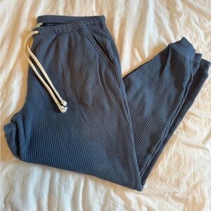Aerie Waffle Sweatpants, large, blue, worn once